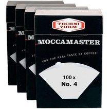 Technivorm Moccamaster 종이필터 여과지 100 x 4팩, 1개