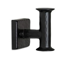 Monarch Abode 19129 Black Hand Hammered Single Coat Towel Hook, 1