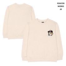 [헤지스키즈by포인터웍스]남여공용 기모 맨투맨티셔츠 선물(ISW31TM04G_BG)초등학생 겨울