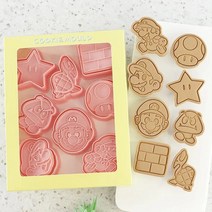 국내배송 산리오 쿠키틀 쿠키커터 (얼굴ver 전신ver) 8종 세트, 슈퍼마리오2, 1개