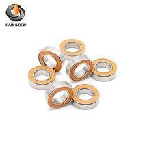 ABEC-7 스테인리스스틸 하이브리드 세라믹 베어링 그리스 고속터닝 Si3n4 6800 2RS 10x19x5mm 10개 S6800-, 한개옵션0