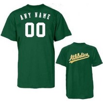Oakland Athletics Personalized 커스텀 추가 Name amp Number 100 % 코튼 티셔츠 복제본 Major League Baseball Jersey