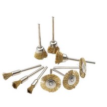 자동차 와이어 바퀴 황동 휠 브러쉬 9pcs 셀프 세차 녹 제거 브러시 폴리싱 청소, 단품