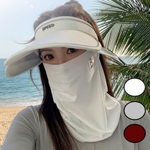 여성 여름 낚시 골프썬캡+넥게이터 세트 자외선차단 날개썬캡 Golf sun cap neck gator, 초코브라운