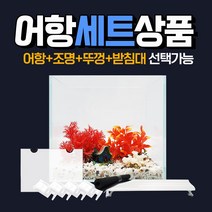 청룡아쿠아 60슬림 6T 올디아망 조명 뚜껑 세트선택 60X35X38cm 6T 초백어항, 세트3)60슬림+매트+조명YZ-600