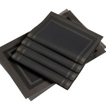 북유럽 다이닝 모던 식탁 매트 6P, 브라운