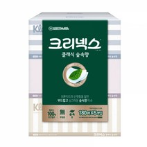 크리넥스 클래식 숲속향 어린이집 각티슈 180매 6입 곽휴지 고급 미용 화장용 사각 곽티슈, 본상품선택