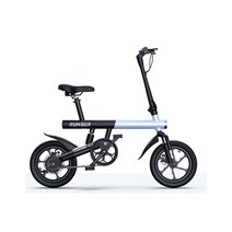 RUNBER 전기자전거 접이식 스로틀 PAS 겸용 출퇴근, 티파니 블루, 고급형