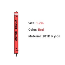 스쿠버 다이빙 부표 소시지 플로트 세트 핑거 릴, 031.2m 레드