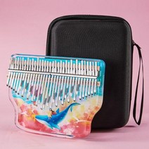 칼림바 엄지피아노 전문 엄지 피아노 베니어 너도밤나무 나무 34 키 손가락 초보자 악기 보관함 포함