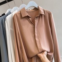 이지핏 여성 세련된 긴팔 셔츠 블라우스 4컬러 면접용 하객룩 출근룩 봄블라우스 가을블라우스 페미닌스타일 기본블라우스 정장안에입는 자연스러운분위기 20대