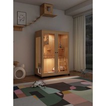 고양이호텔 대령 고급룸 독채 켓타워 대형 호텔 캣, S1-60x60x120cm 기둥 옆문 야간등