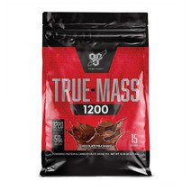 BSN 비에스엔 트루매스 1200 파우더 프로틴 단백질 탄수화물 보충제 드링크 믹스 초콜릿 밀크쉐이크 15서빙 4.71kg, 1통
