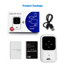 lte라우터 4G 무선 라우터 LTE 휴대용 자동차 모바일 광대역 네트워크 포켓 2.4G 100Mbps 핫스팟 SIM 잠금 해제 와이파이 모뎀, [01] WHITE