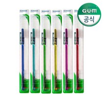 GUM 검 클래식 돔트림 칫솔 (407) 6개입 (강한모), 없음, 상세설명 참조
