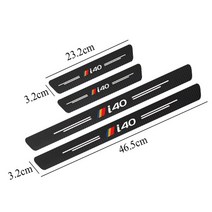 N퍼포먼스 4pcs 탄소 섬유 자동차 도어 스티커 현대 i10 i20 i30 i40 ix35 자동 장식 액세서리