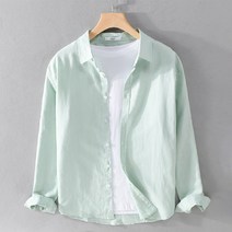 우일신 이튼 남자 남성 린넨 여름 긴팔 남방 셔츠