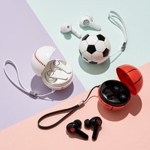블루투스이어폰 가성비 무선이어폰 오픈형 생활방수 축구공 야구공 농구공 펀앤볼, 축구공디자인(TWS01)