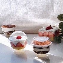 티라미수용기100p 일회용 돔형 딸기보틀케이크용기 카페디저트포장케이스 투명원형케익그릇 푸딩컵 컵과일용기 플라스틱 떠먹는 아이스크림용기 요거트컵 수플레컵 아포가토아이스크림컵 예쁜잔, PSCP150돔형 100개