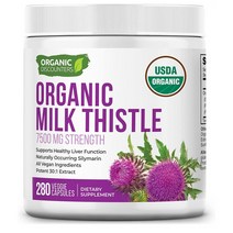 Organic Discounters 미르씨슬 엉겅퀴 실리마린 280 해외, 3개