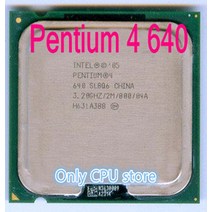 컴퓨터 CPU 프로세서 펜티엄 4 640 3.2GHz 데스크탑 소켓 775 핀, 한개옵션0