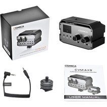XLR 오디오 믹서 Comica CVM AX3 실시간 모니터링 기능이 있는 듀얼 XLR 6 35 3 5 비디오 믹서 Canon Nikon Sony Panasonic DSLR, 01 As shown