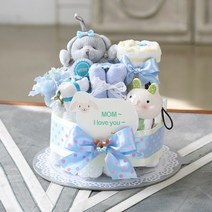 베이비베이커리 램스앤베어 기저귀케익 백일용, 블루