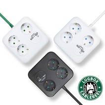 러그 3구 2포트 USB 멀티탭, LUG-KSB-03U-1.0(B), 그린