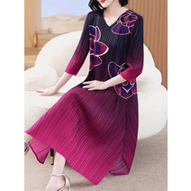 샤이니 디자이너 핸드메이드 주름 플라워 롱원피스 a373004