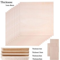 목재 원목 나무 합성 데크 자작 합판 집성목 구조목 5/10pcs 1-8mm 경량 공예 보드 모델 장난감 빌딩 조각, 01 5pcs_20 300x100x6mm