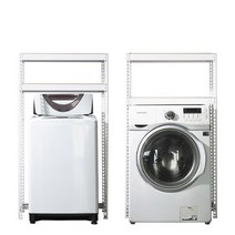 아트박스/스피드랙 스피드랙 건조기 세탁기 선반 2단 1000 x 900 x 1500, 블랙, 9mm 양면코팅