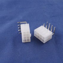 소켓 커넥터 5pcs 4.2m cpu 8 핀 4 + 4 위치 리셉터클 플러그 하우징 남성 헤더 전원 공급 장치 atx psu eps12v 마더 보드 메인 보드 커넥터, 헤더 각진 흰색, 01 Header Angled White
