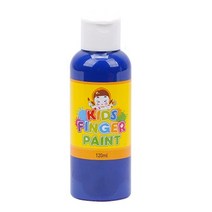 키즈맘아트 미술놀이 핑거페인트 120ml 낱색 파랑색, 단품, 단품