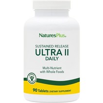 멀티비타민 NaturesPlus Ultra II 종합비타민 서방형 - 90채식 정제 전반적인 건강을 위한 일일 전체 식품 비타민 및 미네랄 보충제 천연 에너지 부스터 90회분