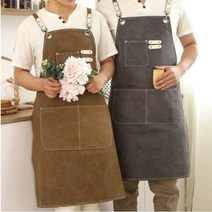 주방 카페 공방 미술 앞치마 네일샵 미용실 앞치마 바리스타 홀 주방 식당 앞치마 카페 공방 방수 가죽, 그레이, 본상품선택