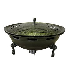 솥뚜껑 숯불구이 바베큐그릴 캠핑용 전원주택 펜션용 야외고기판, 650호 (65cm)