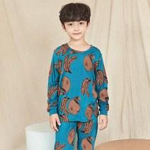 모이모이깜피 아동용 프루츠모달단면9부 실내복 상하세트