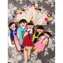 펠트 가족막대인형 장갑인형 영아반 언어교구, 가족인형-영아용 장갑