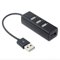 DFMEI USB 허브 확장 도크 4 포트 4 포트 2.0 부서 1 점 4 USB 허브 컴퓨터 확장, 검은 색