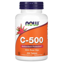 나우푸드 비타민 vitamin C 씨 500 250 정 타블렛 로즈힙 함유, 1개, 기본