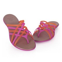 크록스 QR코드인증 크록스 여성 허라취 플립 플랍 샌들 14122-6K2