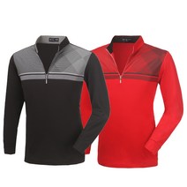 제로다몰 쟌피엘 남성 골프티 골프웨어 신축성 가을 겨울 편안한 중년 골프복 스판 부드러운원단 골프티셔츠 차이나겨울 반집업 스판 긴팔 티셔츠