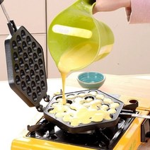 호두과자기계 땅콩빵 타코야끼 메이커 기계 계란 와플 금형 상업 매화 작은 케이크 마구간 냄비 전기 난방, [01] 에그 와플 블랙