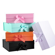 원터치 슬립 조립식 고급 리본 선물 상자 박스 싸바리 3호 26X19X8, 레드