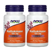 나우푸드 낫토 추출물 나토키나아제 100mg 60베지캡슐 2 000FU 2개