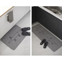 깔끔한디자인 주방욕실 세탁가능 발매트 신혼집들이 발판 선물 주방매트 주방발매트, 발매트-오렌지