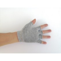 도트 면 반장갑 / 스마트폰 그립과 터치에 좋은 장갑 트레킹 트레일런, 진한 회색