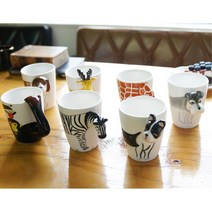 동물 모양 3D디자인 선물용 머그컵 주방용품 커피잔 머그잔, 불테리어