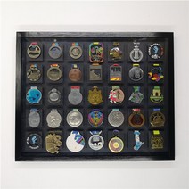 메달 진열대 액자 보관함 전시함 매달 진열장, 검정 35개 78x63x3.5 cm 가로