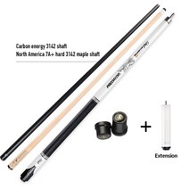 당구 preoaidr billard 풀 큐 메이플 + 카본 더블 샤프트 익스텐션 팁 큐, 11.5mm, c